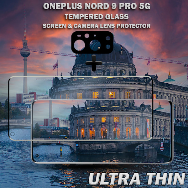 1-Pack ONEPLUS 9 PRO Näytönsuoja & 1-Pack linssinsuoja - Karkaistu Lasi 9H - Super laatu 3D