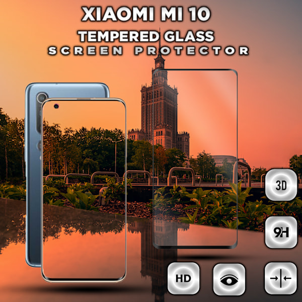 1-Pack XIAOMI MI 10 Skærmbeskyttelse - Hærdet Glas 9H - Super kvalitet 3D