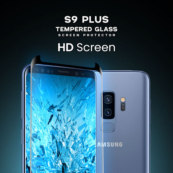 2-Pack Samsung Galaxy S9 Plus - Härdat glas- 9HSuper kvalitet 3D