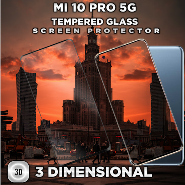 1-Pack XIAOMI MI 10 PRO Skærmbeskyttelse - Hærdet Glas 9H - Super kvalitet 3D