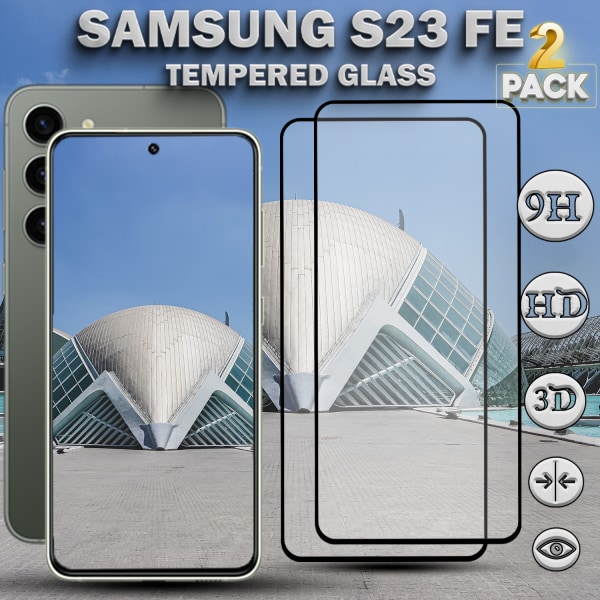 2-Pack SAMSUNG S23 FE Näytönsuoja - Karkaistu Lasi 9H - Super laatu 3D