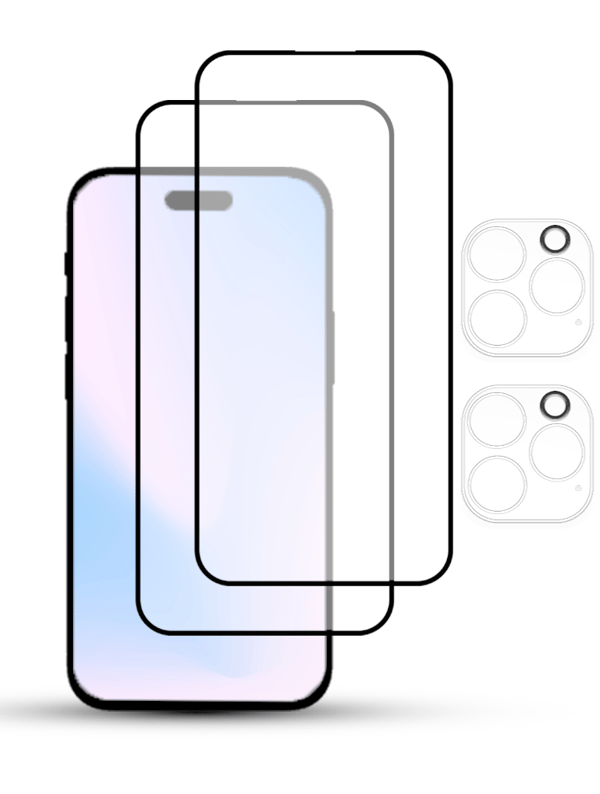 2-Pack IPHONE 14 PRO MAX Skærmbeskyttelse - Hærdet Glas 9H - Super kvalitet 3D