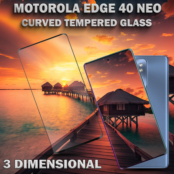 Motorola Edge 40 NEO - Härdat Glas 9H - Super kvalitet 3D Skärmskydd