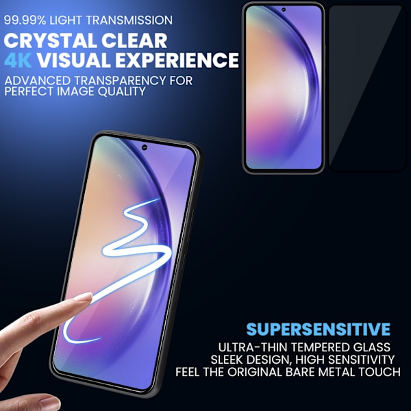 1-Pack SAMSUNG A54 Skærmbeskyttelse - Hærdet Glas 9H - Super kvalitet 3D