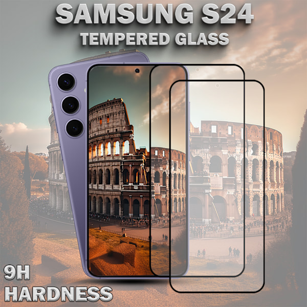 2-Pack SAMSUNG S24 Skærmbeskyttelse - Hærdet Glas 9H - Super kvalitet 3D