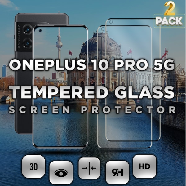 2-Pack ONEPLUS 10 PRO Skærmbeskyttelse - Hærdet Glas 9H - Super kvalitet 3D