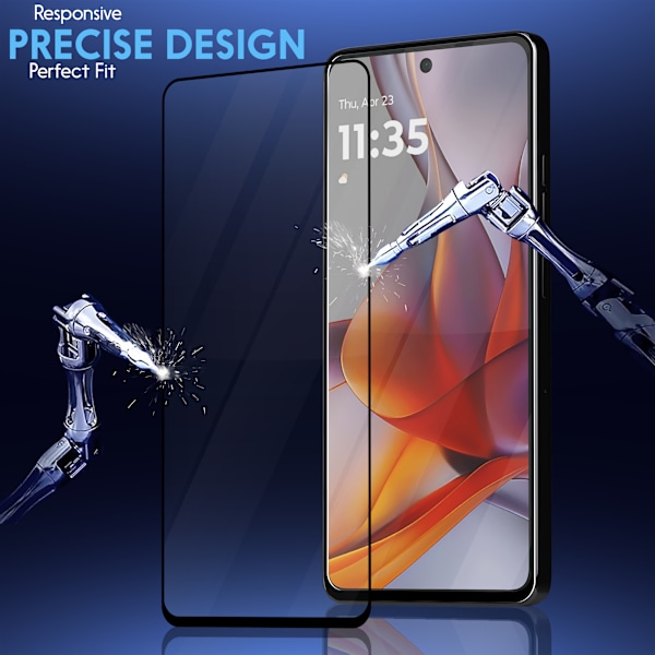 1-Pack Motorola G75 Näytönsuoja - Karkaistu Lasi 9H - Super laatu 3D