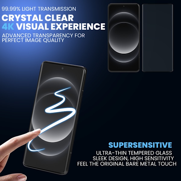 2-Pack Xiaomi 14 Ultra Skärmskydd & 2-Pack linsskydd - Härdat Glas 9H - Super kvalitet 3D