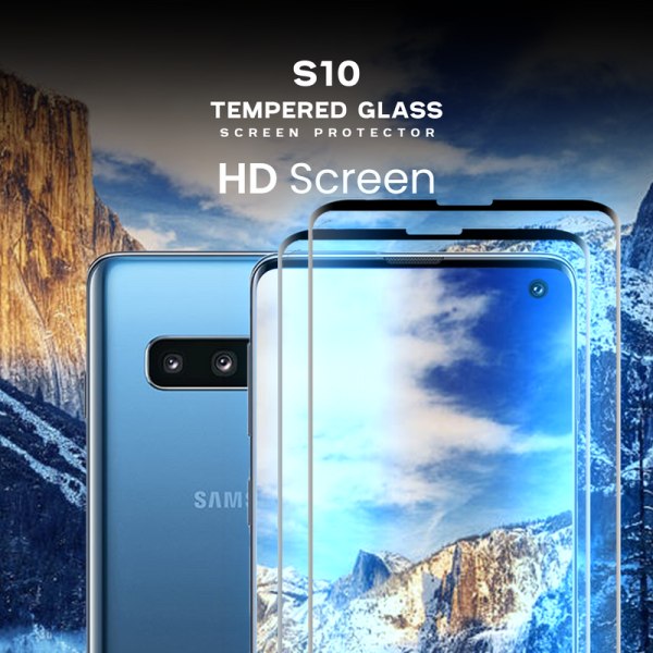 2-Pack Samsung Galaxy S10 - Härdat glas 9H – Super kvalitet 3D