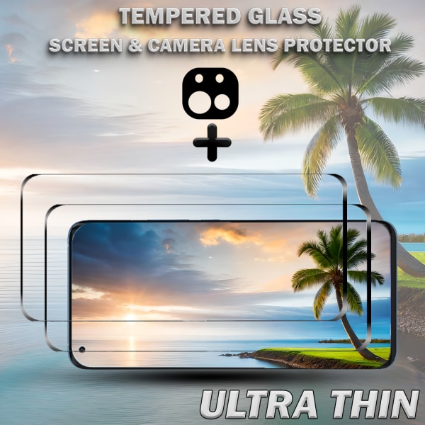2-Pack XIAOMI MI 11 LITE 5G Skärmskydd & 1-Pack linsskydd - Härdat Glas 9H - Super kvalitet 3D