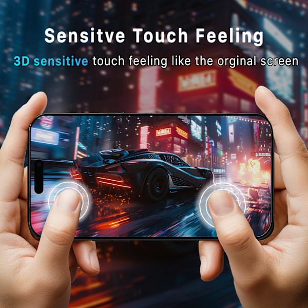 1-Pack Iphone 16 Privacy Skærmbeskyttelse & 1-Pack linsebeskyttelse - Hærdet Glas 9H - Super kvalitet 3D