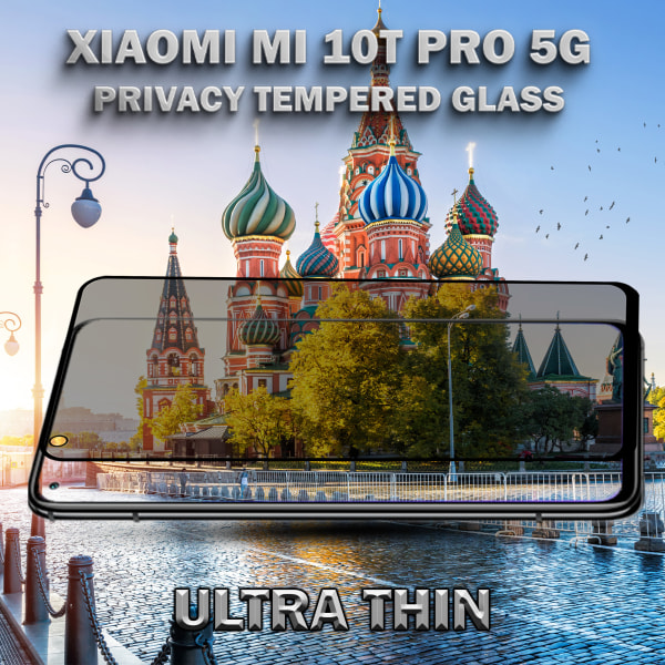 1-Pack Privacy Skärmskydd For Xiaomi Mi 10T Pro (5G) - Härdat Glas 9H - Super Kvalitet 3D