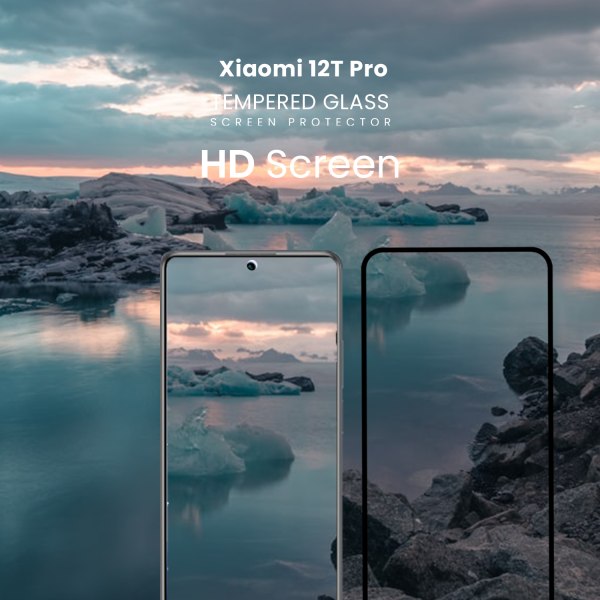 Xiaomi 12T Pro - Härdat Glas 9H - Super kvalitet 3D Skärmskydd
