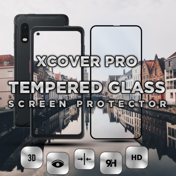 Samsung Xcover Pro- Härdat glas 9H-Super kvalitet 3D Skärmskydd