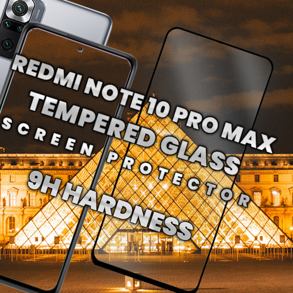 Xiaomi Redmi Note 10 Pro Max - Härdat Glas 9H - Super kvalitet 3D