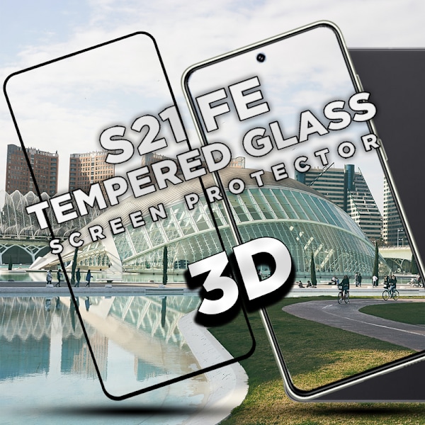 1-Pack SAMSUNG S21 FE Näytönsuoja - Karkaistu Lasi 9H - Super laatu 3D