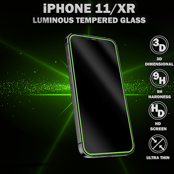 1-Pack IPHONE 11/XR Näytönsuoja - Karkaistu Lasi 9H - Super laatu 3D