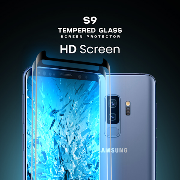 2-Pack Samsung Galaxy S9 - Härdat glas - 9HSuper kvalitet 3D