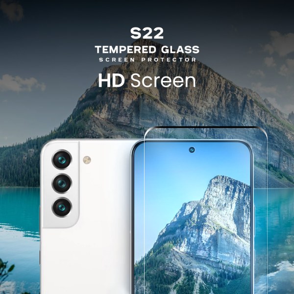 Samsung S22 - 9H Härdat Glass - 3D Super Kvalitet