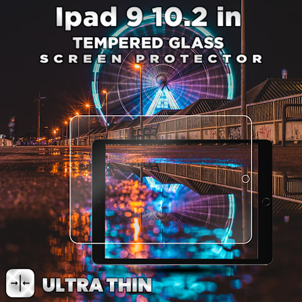 1-Pack APPLE IPAD 9 (10.2 INCH) Skærmbeskyttelse - Hærdet Glas 9H - Super kvalitet 3D