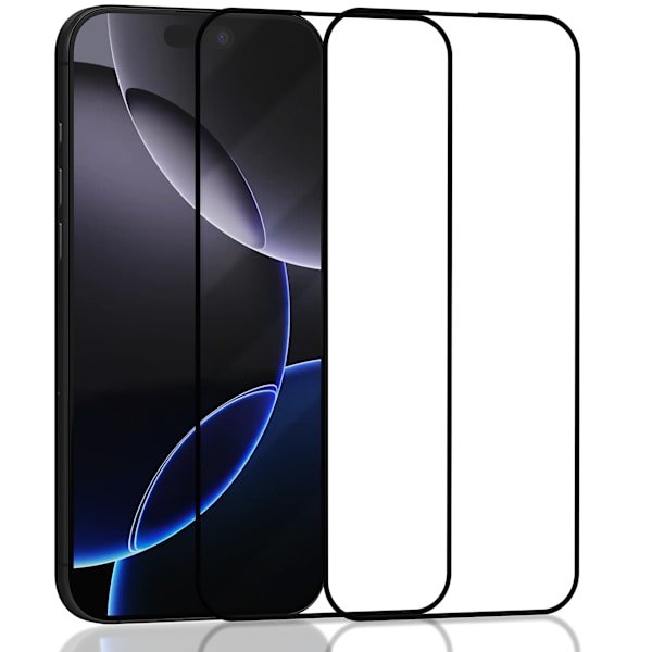 2-Pack Iphone 16 Pro Max Skærmbeskyttelse - Hærdet Glas 9H - Super kvalitet 3D