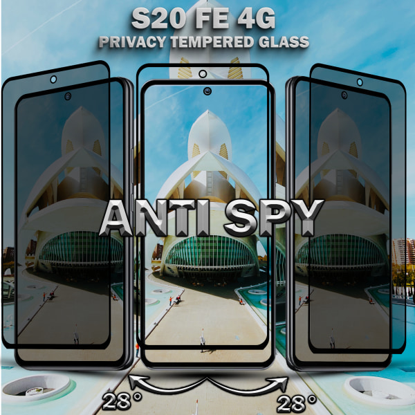 2-Pack Privacy Skärmskydd For Samsung S20 FE (4G) - Härdat Glas 9H - Super Kvalitet 3D