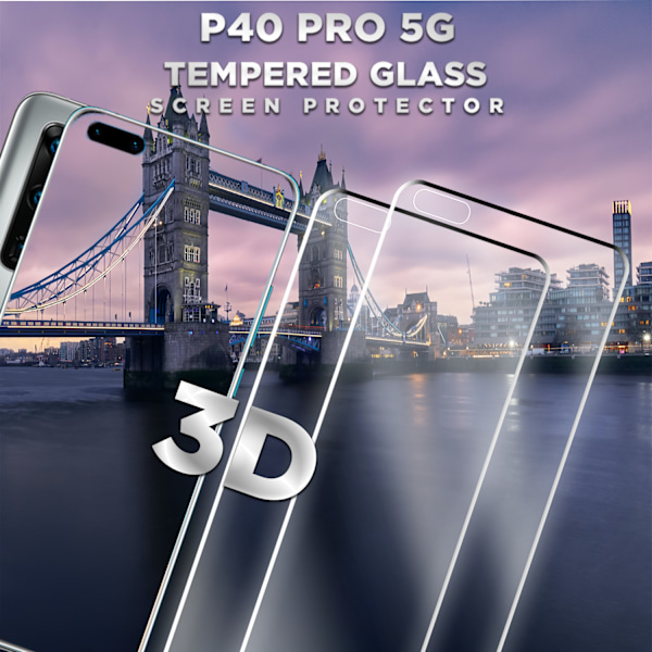 2-Pack Huawei P40 Pro 5G - Härdat Glas 9H – Super kvalitet 3D Skärmskydd