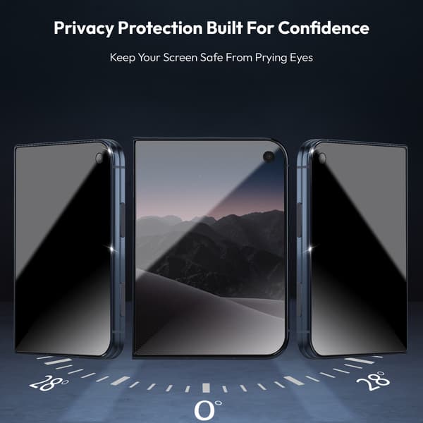 2-Pack iPhone Duo Privacy Skærmbeskyttelse & 1-Pack linsebeskyttelse - Hærdet Glas 9H - Super kvalitet 3D