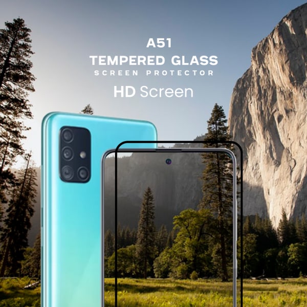 Samsung Galaxy A51 - Härdat glas 9H-Super kvalitet 3D Skärmskydd