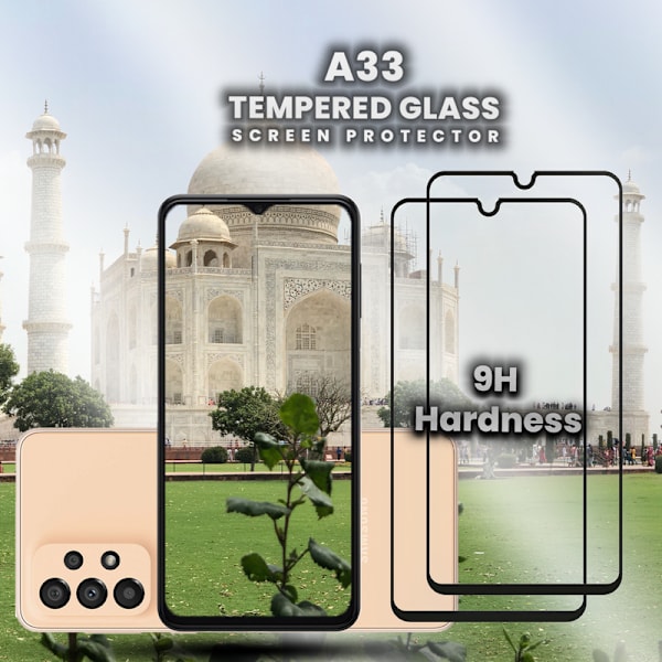 2-Pack SAMSUNG GALAXY A33 Skærmbeskyttelse - Hærdet Glas 9H - Super kvalitet 3D