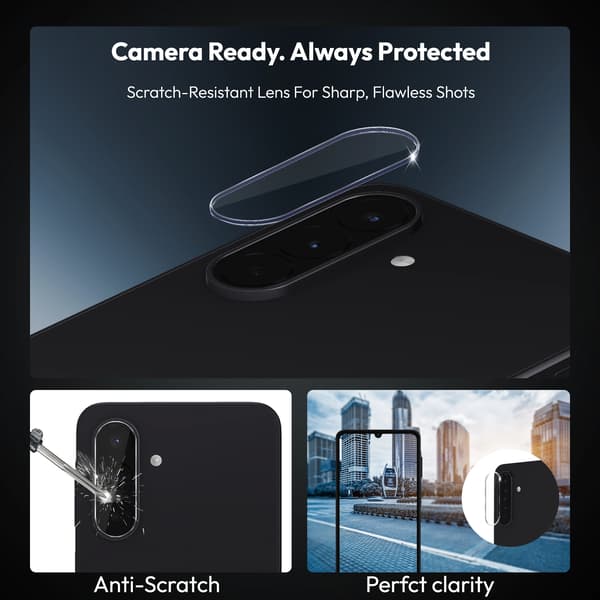 2-Pack Samsung A18 Skærmbeskyttelse & 2-Pack linsebeskyttelse - Hærdet Glas 9H - Super kvalitet 3D