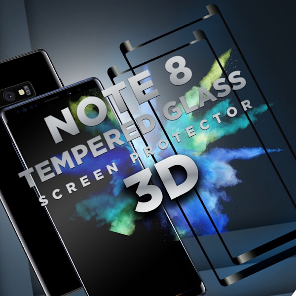 2-Pack SAMSUNG GALAXY NOTE 8 Skærmbeskyttelse - Hærdet Glas 9H - Super kvalitet 3D