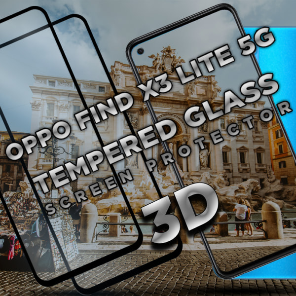 2 Pack OPPO FIND X3 LITE 5G - Härdat glas 9H-Super kvalitet 3D