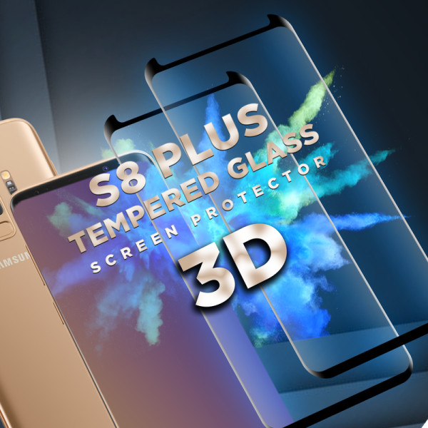 2 Pack Samsung Galaxy S8 Plus - Härdat glas 9H–Super kvalitet 3D