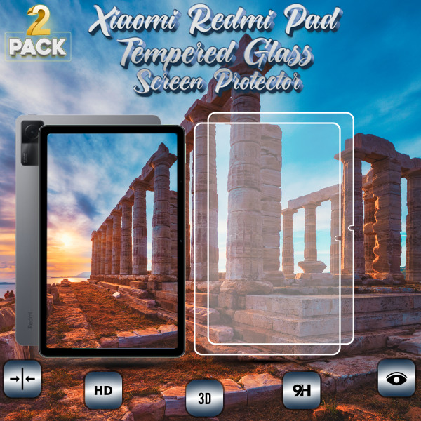 2-Pack Xiaomi Redmi Pad - Härdat Glas 9H - Super Kvalitet Skärmskydd