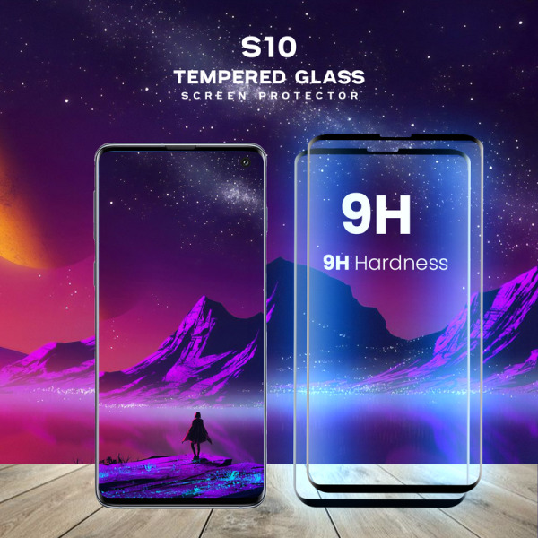 2-Pack Samsung Galaxy S10 - Härdat glas 9H – Super kvalitet 3D