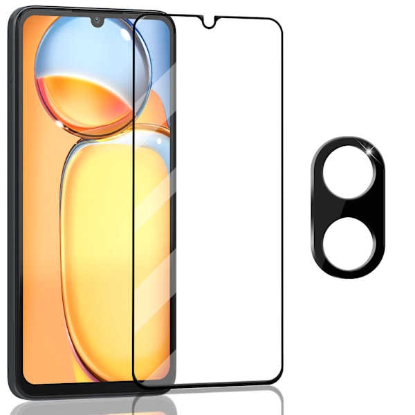 1-Pack XIAOMI REDMI 13C Skærmbeskyttelse & 1-Pack linsebeskyttelse - Hærdet Glas 9H - Super kvalitet 3D