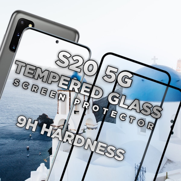 2 Pack Samsung Galaxy S20 5G - Härdat glas 9H-Super kvalitet 3D