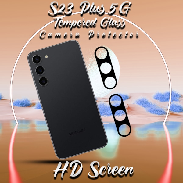 2-Pack Linsskydd Samsung S23 Plus (5G) - 9H Härdat Glass - 3D Super Kvalitet Linsskydd