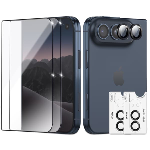 2-Pack iPhone Duo Skærmbeskyttelse & 2-Pack linsebeskyttelse - Hærdet Glas 9H - Super kvalitet 3D