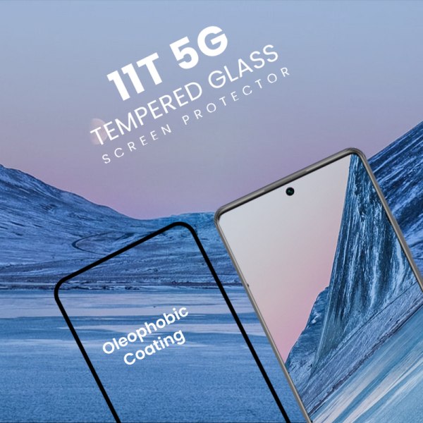 Xiaomi 11T 5G - Härdat glas-9H - Super kvalitet 3D Skärmskydd