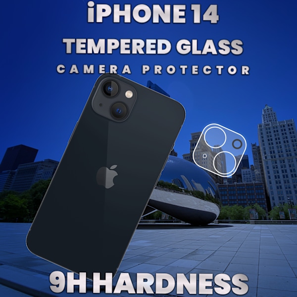 iPhone 14 Linsskydd - 9H Härdat glas- Super kvalitet 3D