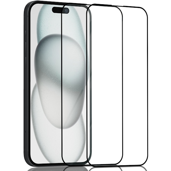 2-Pack Iphone 15 Plus Näytönsuoja - Karkaistu Lasi 9H - Super laatu 3D