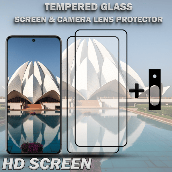 2-Pack GOOGLE PIXEL 8A Skærmbeskyttelse & 1-Pack linsebeskyttelse - Hærdet Glas 9H - Super kvalitet 3D