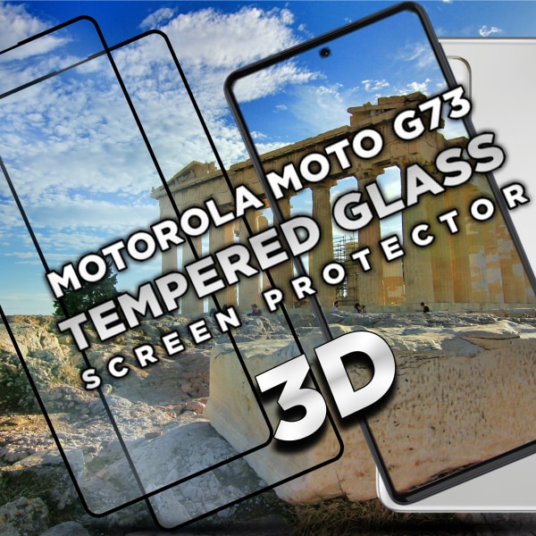2-Pack Motorola Moto G73 - Härdat Glas 9H -Super kvalitet 3D Skärmskydd