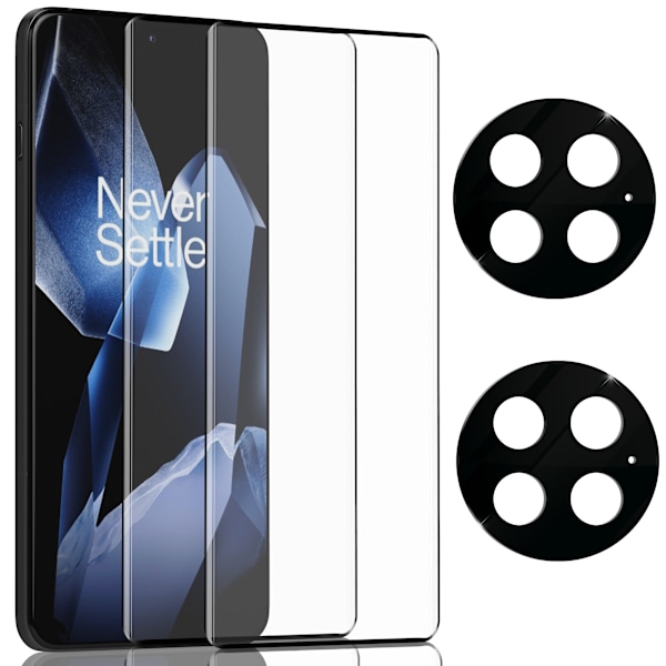 2-Pack OnePlus 13 Skærmbeskyttelse & 2-Pack linsebeskyttelse - Hærdet Glas 9H - Super kvalitet 3D