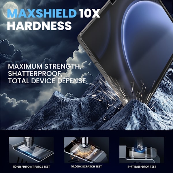 1-Pack Samsung Tab S9 FE Plus Skärmskydd - Härdat Glas 9H - Super kvalitet 3D