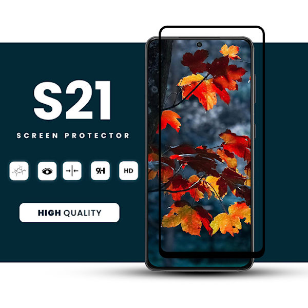 1-Pack SAMSUNG GALAXY S21 Skærmbeskyttelse - Hærdet Glas 9H - Super kvalitet 3D