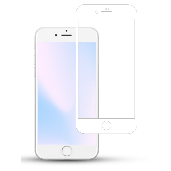 1-Pack IPHONE SE 2020 WHITE Näytönsuoja - Karkaistu Lasi 9H - Super laatu 3D
