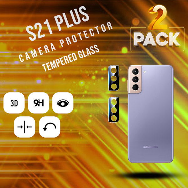 2-Pack Linsskydd Samsung Galaxy S21 Plus-Härdat Glas 9H-Super 3D